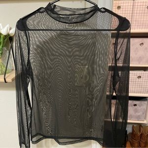 sheer long sleeve top